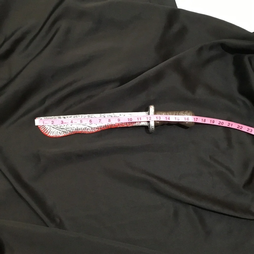 Plastic Bloody Machete Knife Halloween Prop for costume